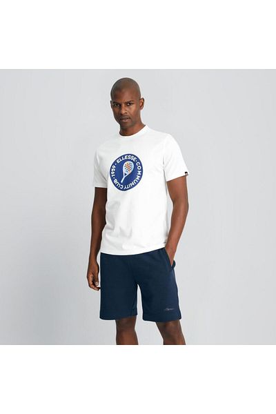 Ellesse Μπλουζάκι Λευκό Ανδρικό Em185