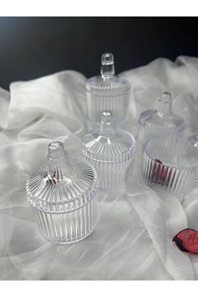 Store 16'li Mika Şekerlik Kutu-plastik Şeffaf Hediyelik Mum Kutu