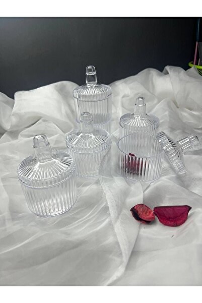 Store 16'li Mika Şekerlik Kutu-plastik Şeffaf Hediyelik Mum Kutu