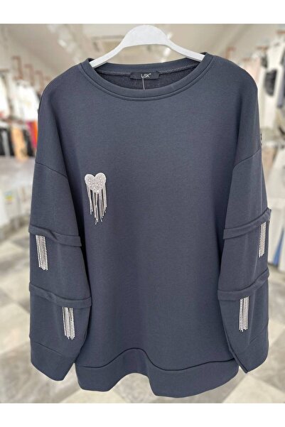 Lsk Sweat Kalp Detay Taşlı