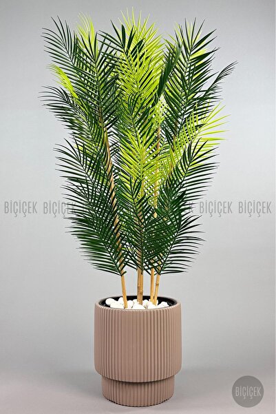 BİÇİÇEK YAPAY AREKA PALMİYESİ 6 GÖVDE GALA SAKSIDA YOĞUN YAPRAKLI