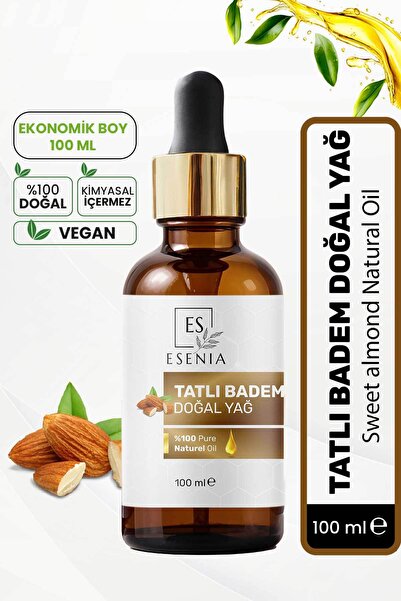 ES ESENIA Tatlı Badem Yağı %100 Saf ve Doğal Bitkisel Uçucu Yağ Sweet Almond ...