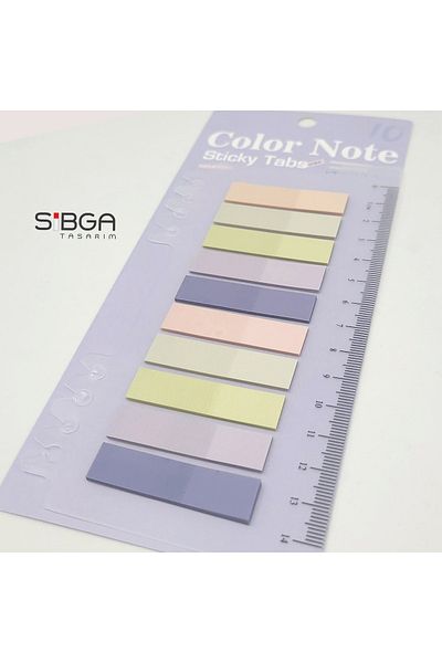 sibga tasarım Transparent Colored Post-It Note Paper - 200 Sheets Bookmark Sticker