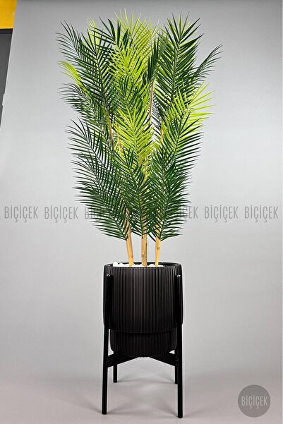 BİÇİÇEK YAPAY AREKA PALMİYESİ 6 GÖVDE GALA SAKSIDA YOĞUN YAPRAKLI