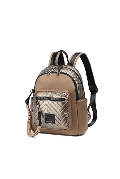 SMART BAGS Shiny Fabric Small Size Women's Backpack with Straps 3252