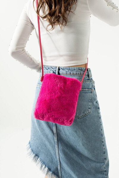 NBİBAGS Mini Single Sleeve Women's Handbag with Plush Strap