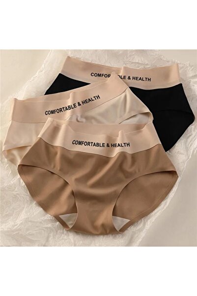 SWEETKORSE 3-PIECE talie înaltă Invisible fără cusături Chiloți fără urme Chiloți elastici și respirabili