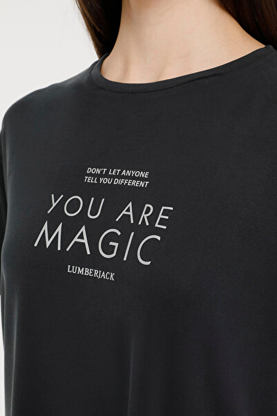 lumberjack WL LARINA 11CK2230 4FX μαύρο γυναικείο κοντομάνικο μπλουζάκι