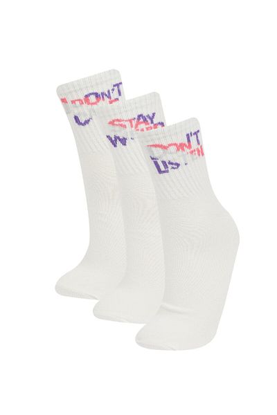 DeFacto Bequeme, elastische 3-teilige Baumwollsocken für Damen E2069axns