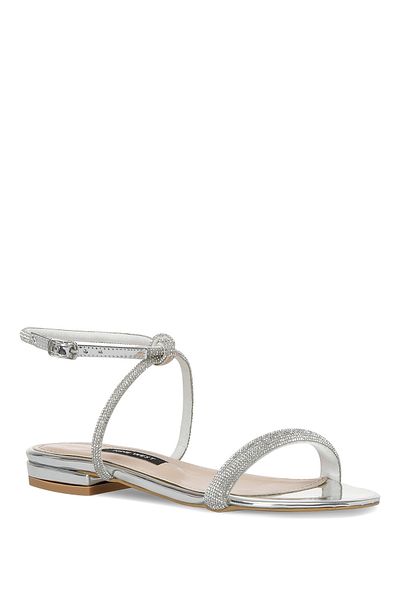 Nine West Selgen 2pr silver women's flat sandal