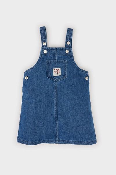 DeFacto Gewebter Jean-Salat-Overall für Babys mit Etikett D7877A525SP