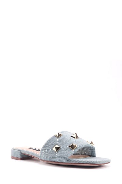 Nine West Izro2 4fx Niebieskie Płaskie Kapcie Damskie