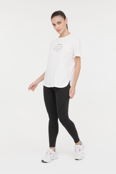 lumberjack WL LARINA 11CK2230 4FX Ecru Women's Short Sleeve T-Shirt