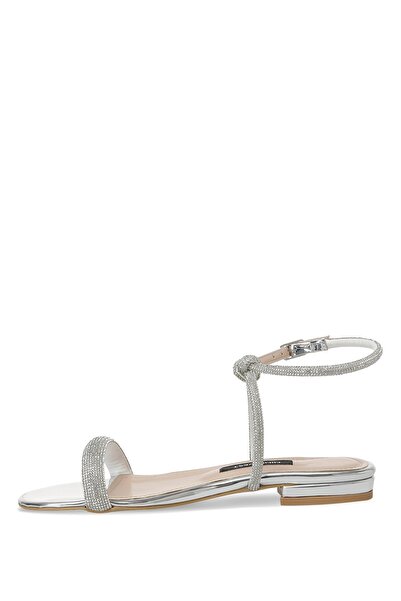 Nine West Γυναικεία φλατ σανδάλια Selgen 2pr Silver