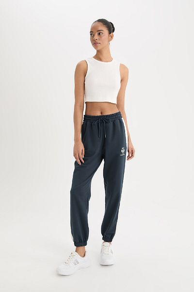 DeFacto DeFactoFit Standard-Fit-Jogger-Jogginghose mit Taillenschnürung und bedruckter Tasche D7138AX25SP