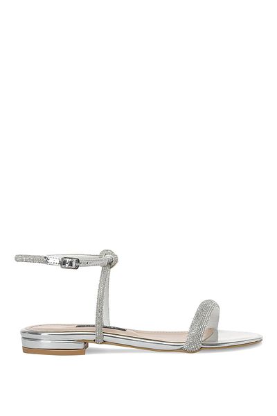 Nine West Selgen 2pr silver women's flat sandal