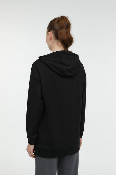 lumberjack Γυναικείο φούτερ Luna Long Hoodie Μαύρο W-ct664
