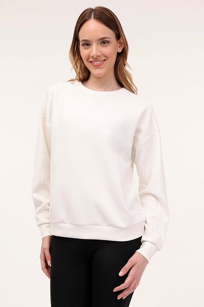 lumberjack WL FLIRTY 16MD1003 4FX Ecru Women's Sweatshirt - Comfortable Fit
