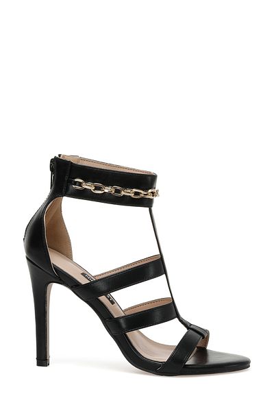 Nine West Zeınup 2pr - Sandale negre pentru femei cu toc