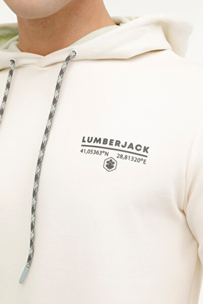 lumberjack ML JERRY 17URB1013 4FX KIRIK BEYAZ Erkek Sweatshirt