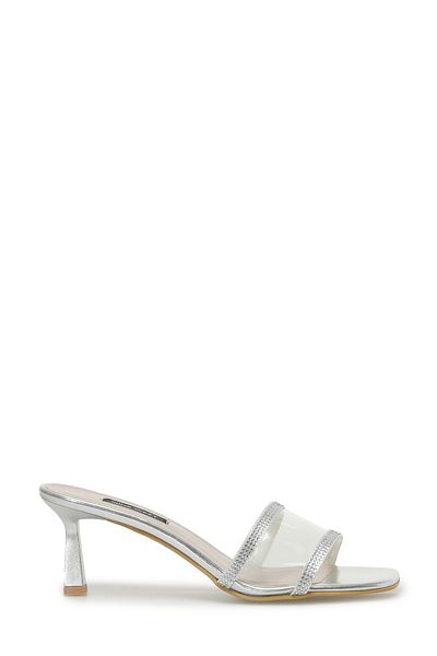 Nine West Sera 2Fx Silver Women's Heeled Slippers
