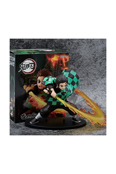 DÜKKAN DESİGN Demon Slayer Tanjiro Gazenitsu Alev Sütunu Figür