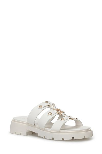 Nine West Mint 4fx Off-White Damen-Flachpantoffeln