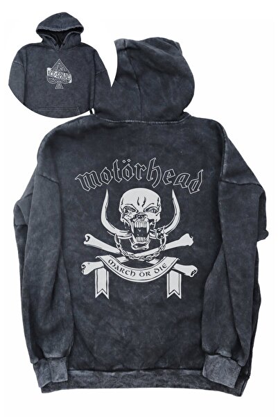 Fuddy Moda Φούτερ με κουκούλα με στάμπα Unisex Motörhead, με στάμπα ροκ μπάντ...