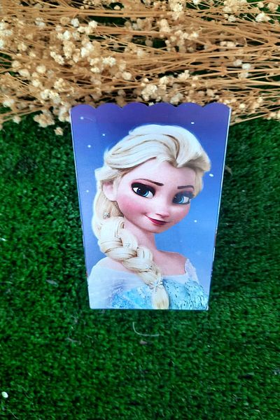 Emtory Home 8-Piece Elsa Queen Corn Box - Popcorn Box - Birthday Treat Gift - Medium Size