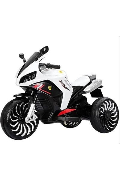 ALBADER Electric Motorcycle For Kids, Ride on Tricycles for Boys & Girls With 2  Motor, 12V Battery