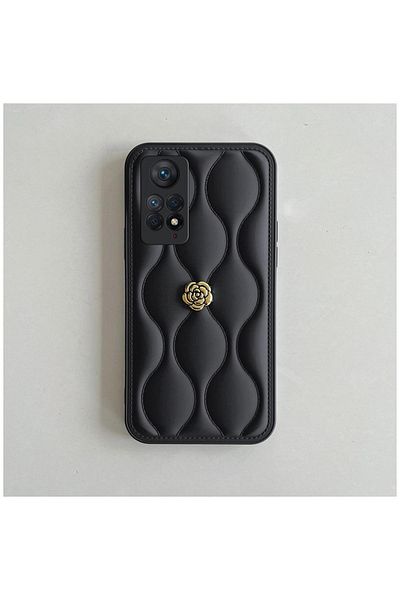 Zebana حافظة جلدية متوافقة مع هاتف Xiaomi Redmi Note 11 Pro Zebana Camellia باللون الأسود