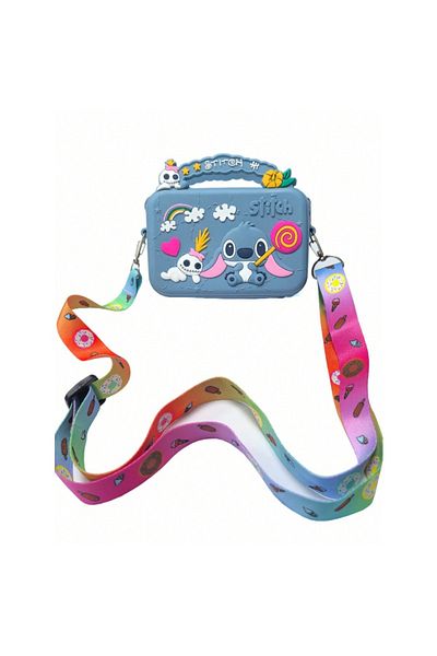 Choice Stitch Disney Silicone Bag Cartoon Anime Figure Stich Shoulder Bag Lilo & Stitch Fashion Kids Gir...