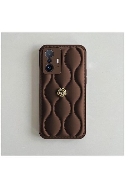 Zebana حافظة جلدية متوافقة مع هاتف Xiaomi Mi 11T Zebana Camellia باللون البني