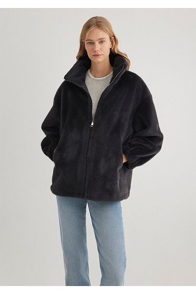 Mavi Anthracite Plush Jacket Oversize / Wide Cut 1110597 -84671