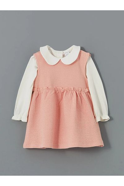 LC Waikiki Lcw Pink Baby Collar Girl's Dress