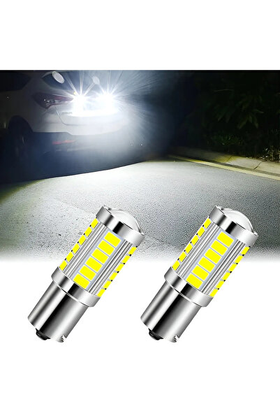 Vlotho P21w Beyaz Mercekli Led 93 Sinyal Stop Ampul 33 Led 12v Tek Duy Düz Tı...