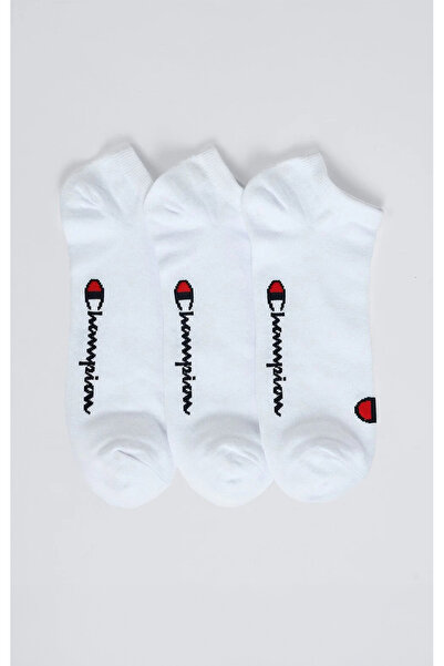 Champion Script Shop 3pk Sneaker Socks Beyaz Unisex Çorap -U20100-WW001