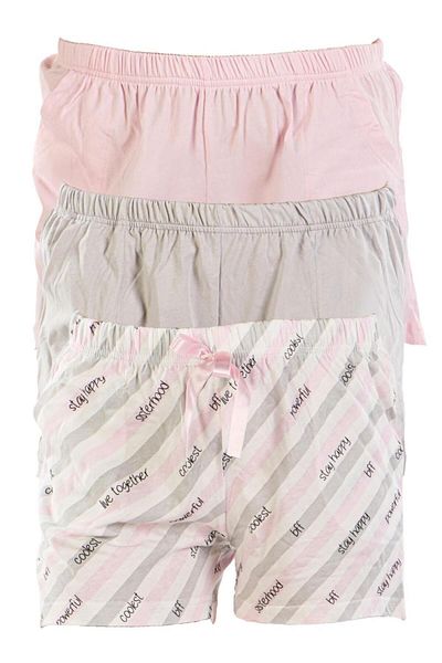 Nicoletta Ροζ γυναικείο κοντό σορτς Triple Pack Lycra