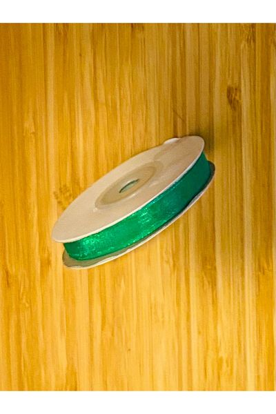 Öztürk Κορδέλα Οργάντζα (οργάντζα) 1cm x 25μέτρα 1 Τεμάχιο. Χρώμα: 019 Πράσινο.