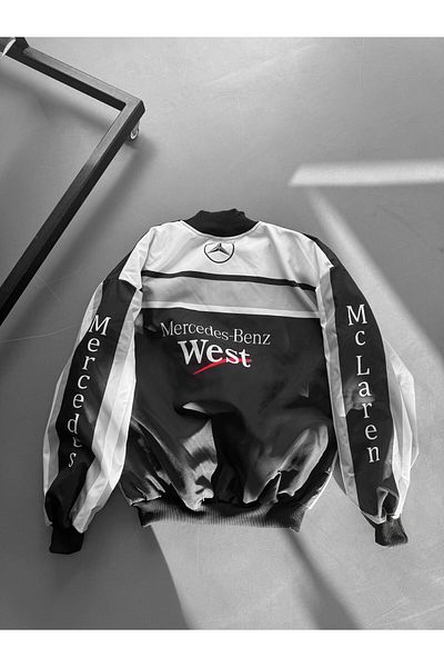 OTAKU Unisex Oversize Mercedes εμπριμέ μπουφάν Bomber