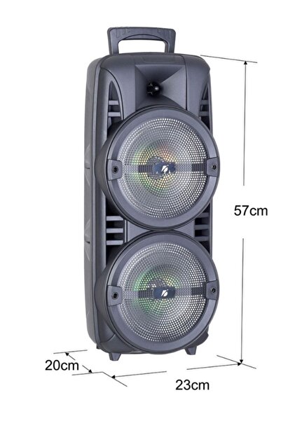 Genel Markalar Bluetooth Hoparlör Ultra Büyük 8 inç*2 Çift Parti Hoparlör Işı...