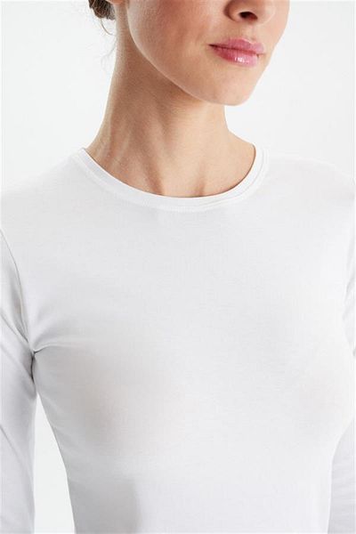 ERDEM İÇ GİYİM Tricou alb cu mânecă lungă Erdem Body 2333