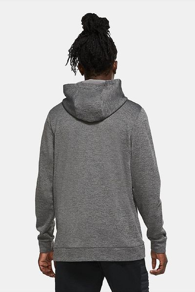 Nike Унисекс термо суитшърт с цип и качулка Dri Fit Therma, сив