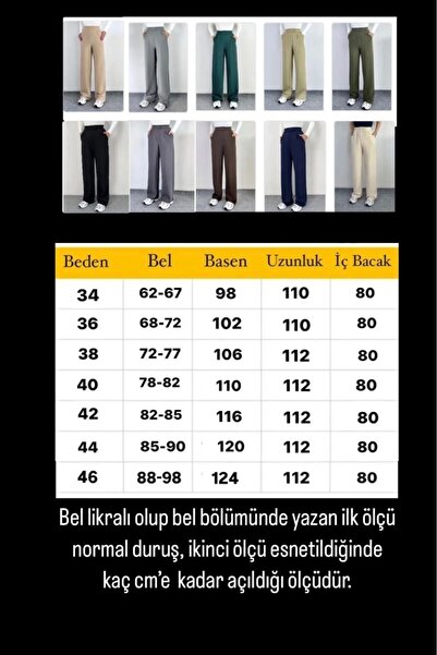 NEVVARE Kadın Yüksk Bel Cırtlı Beli Palazzo Pantolon
