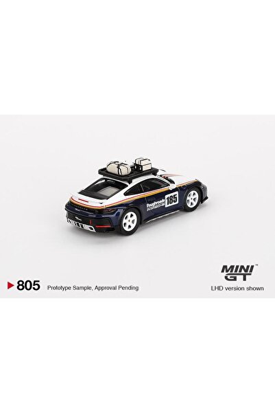mini gt Porsche 911 Dakar Rallye Design Package White/Gentian Blue Metallic 805