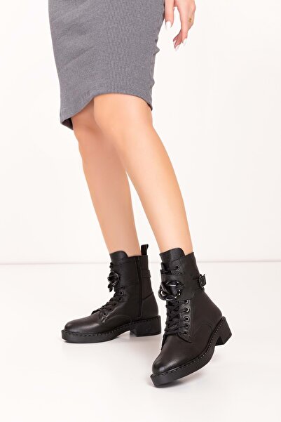 Gondol Kadın Hakiki Deri Günlük Postal Bot Wst.2117