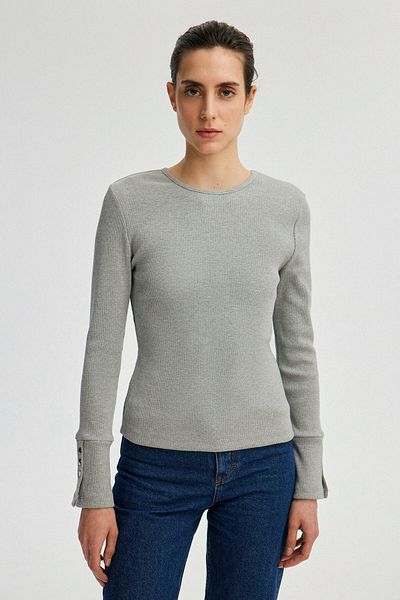 Touché Privé Ribbed Body - Button Detailed