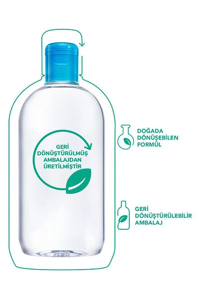 Bioderma Hydrabio H2O Feuchtigkeitsspendendes Mizellen-Make-up-Reinigungswasser für trockene Haut, Gesicht und Augenkontur, 500 ml