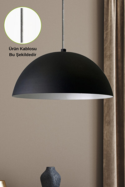 Bamyum Lipeo Siyah Avize Ütü Kablo Tekli Sarkıt Salon Mutfak Kuaför Cafe  Dek...