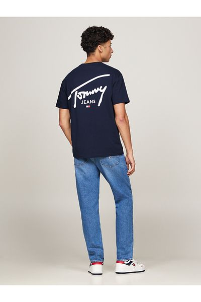 Tommy Hilfiger Blue Round Neck Short Sleeve Printed T-shirts